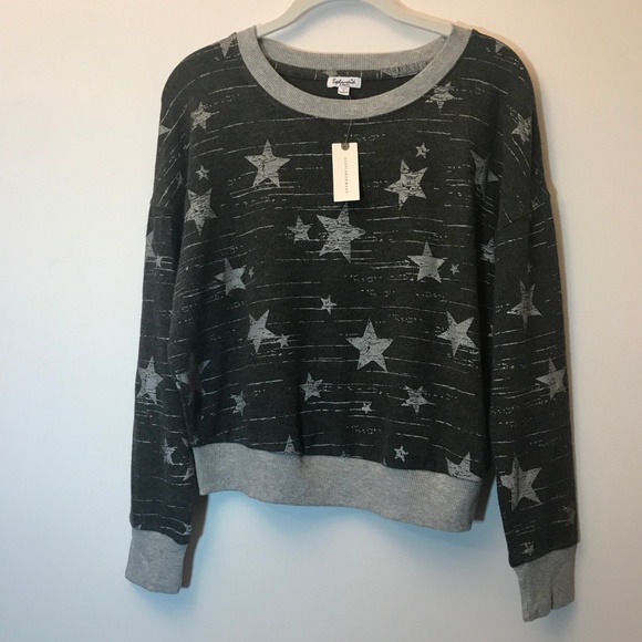 Anthropologie Sweaters - ANTHROPOLOGIE Jersey Sweater Graphic Stars Top xs s NWT